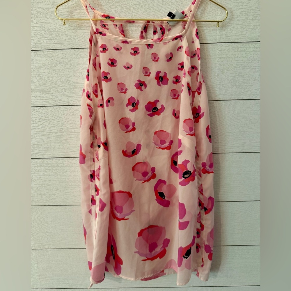 CAbi Pink Floral Floating Poopies Tie Back